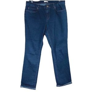 Eileen Fisher Stretch Organic Cotton 5-Pocket Jeans Dark Blue Indigo